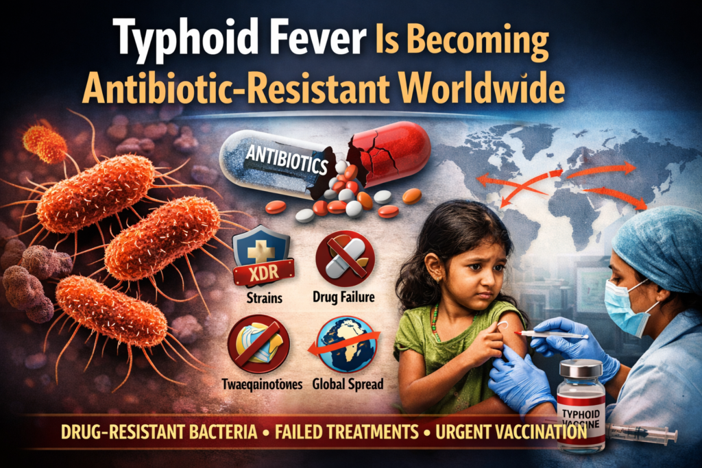 Antibiotic resistance and typhoid vaccination