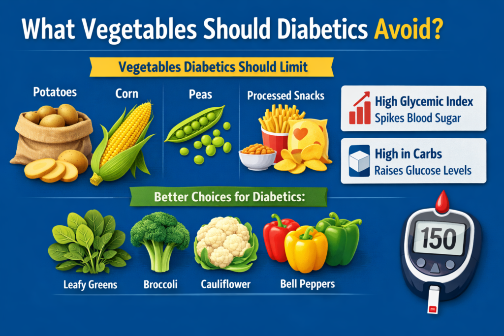 Vegetables diabetics should limit and enjoy