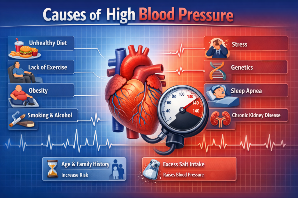 Causes of high blood pressure explained