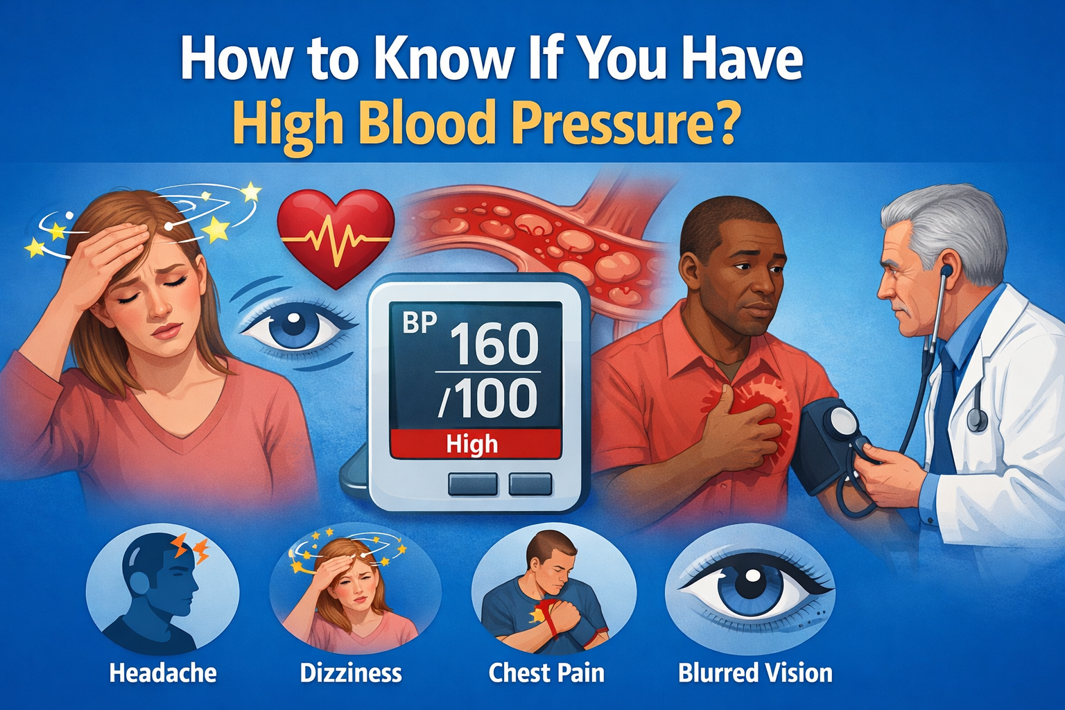 How to recognise high blood pressure symptoms