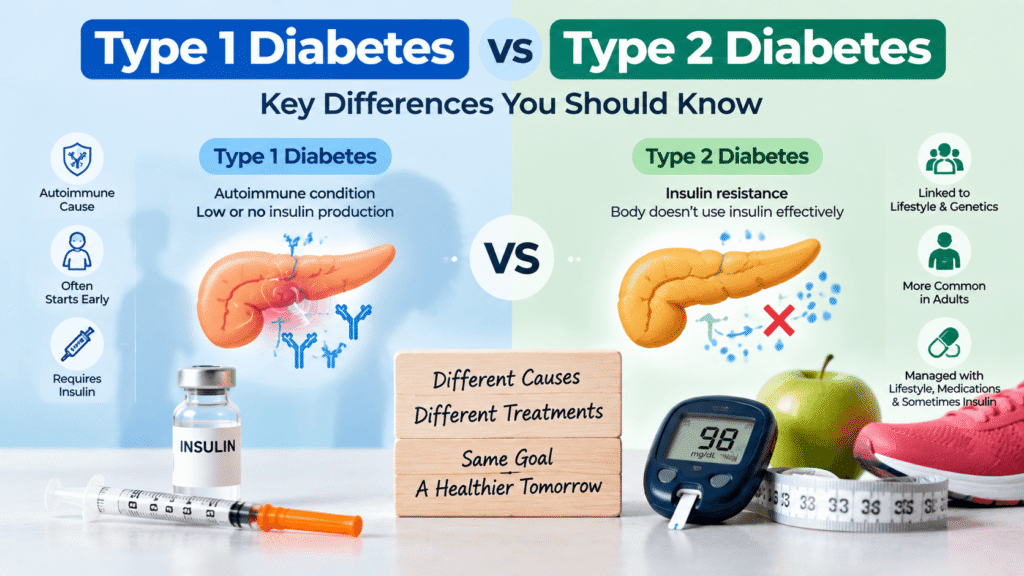 Type 1 vs Type 2 Diabetes Explained